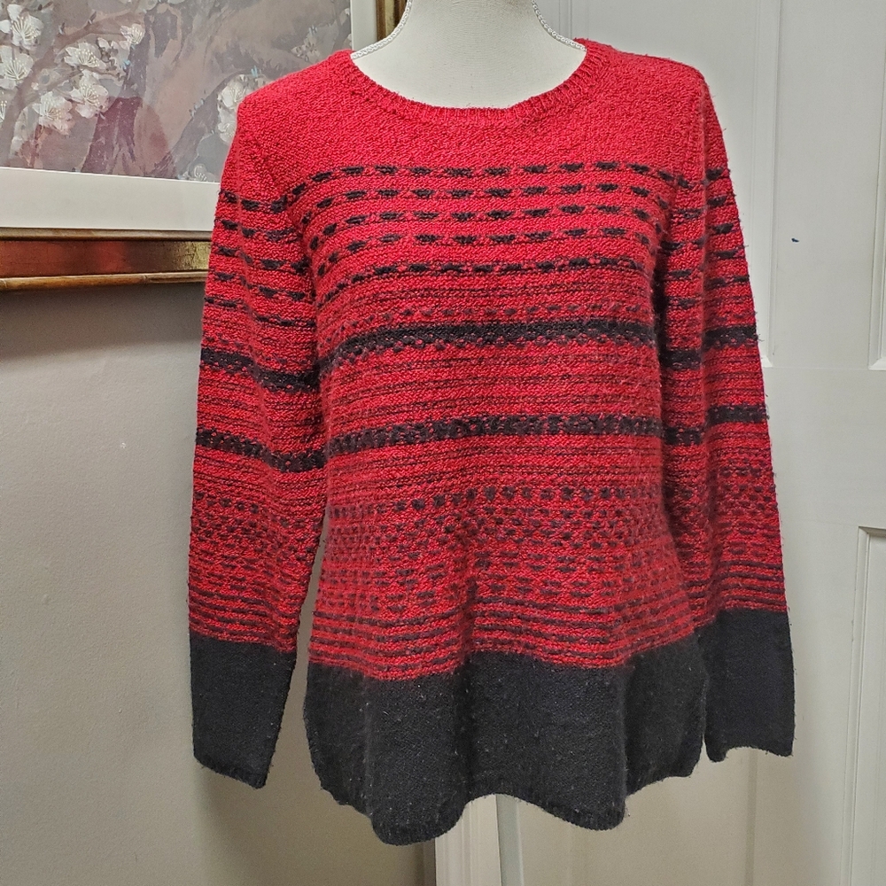 Karen Scott striped knit sweater